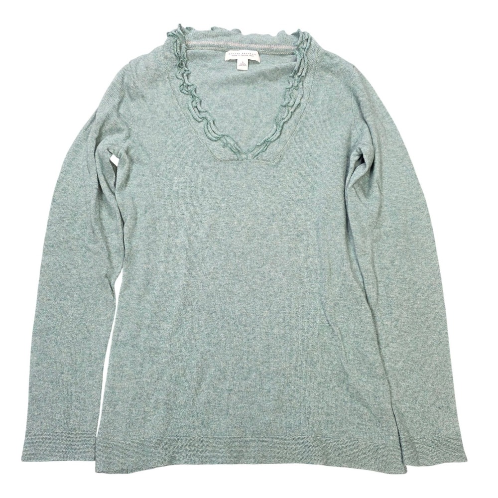 Vintage Banana‎ Republic Italian Yarn Sweater Women's Size S Green Wool Cashmere